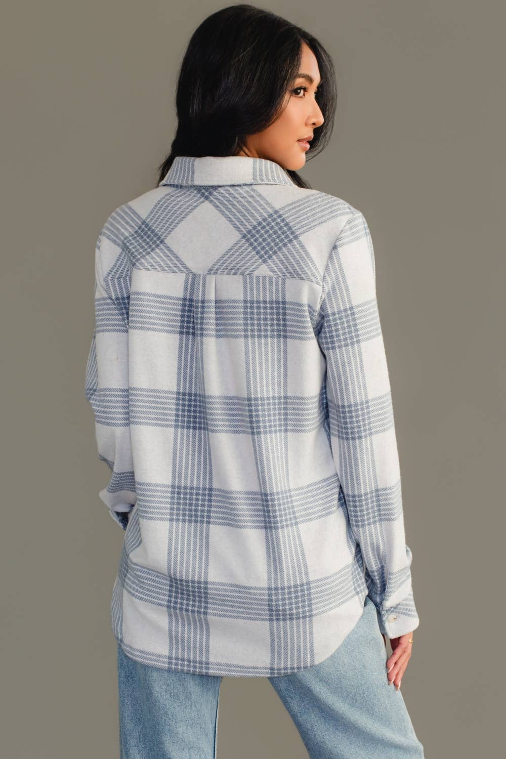 The Lisa (White & Dusty Blue)