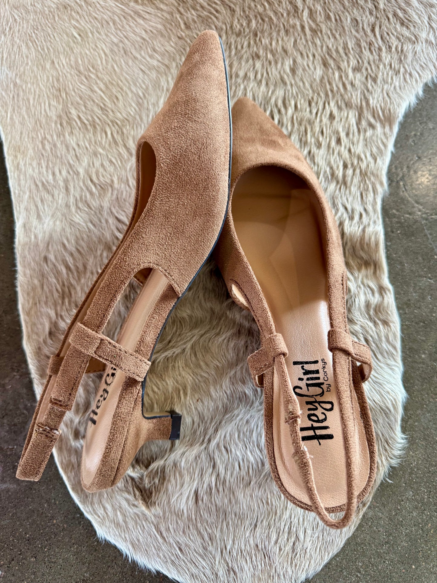 The Olivia, HeyGirl (Tobacco Faux Suede)