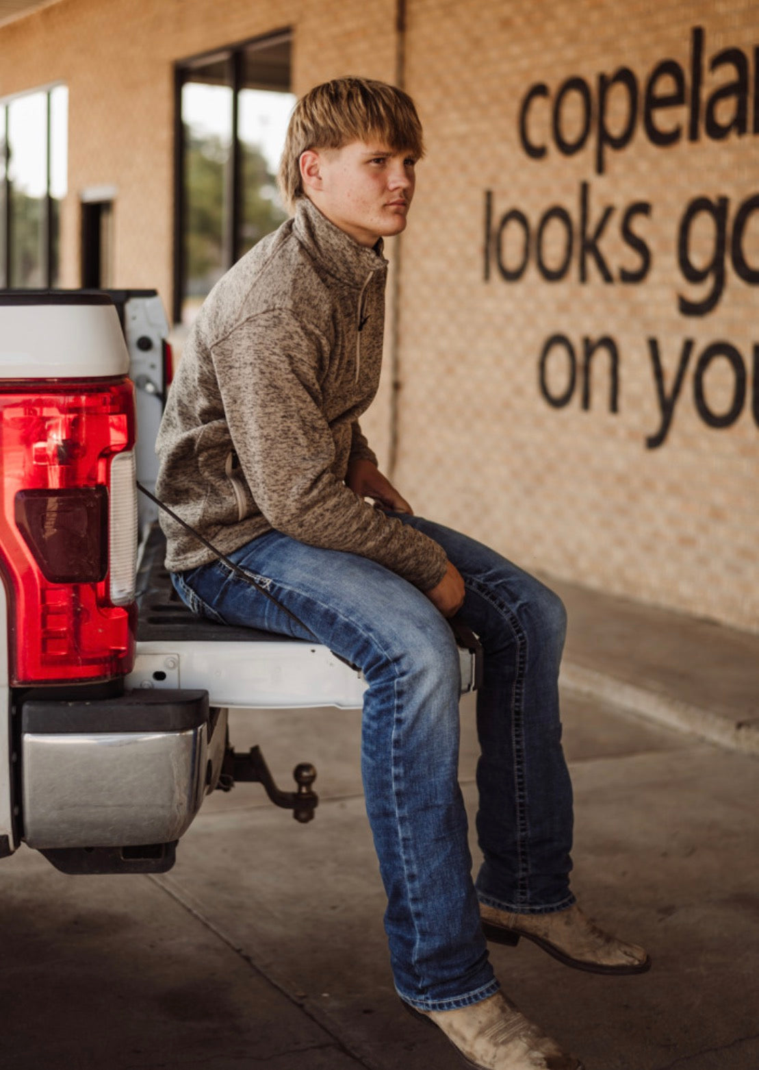 The Caldwell 1/4 Zip, ARIAT (Tan)
