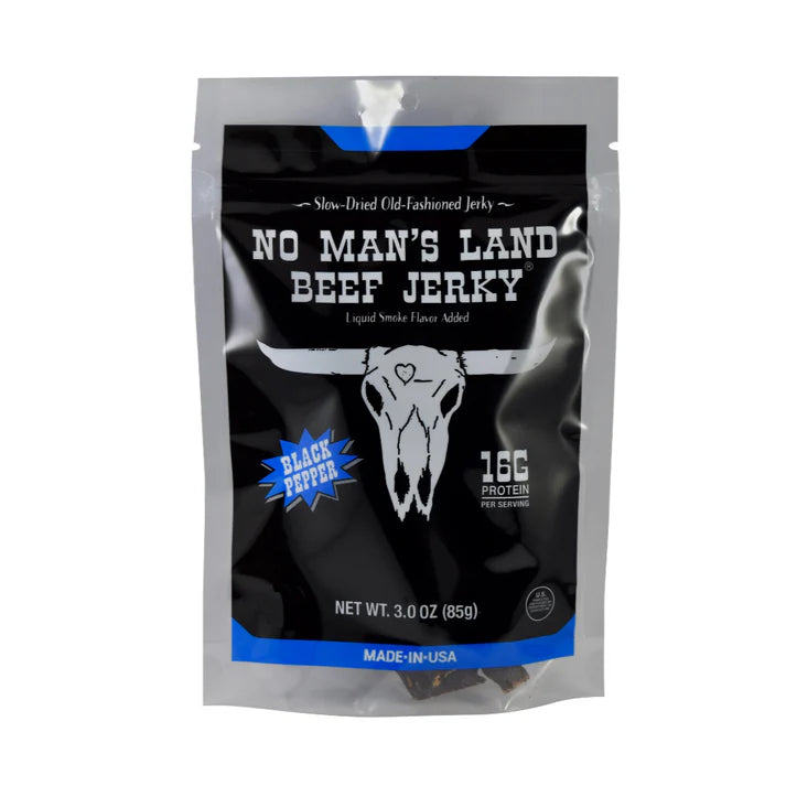 No Man's Land Beef Jerky, 3.0 oz bags (Multiple Flavors)