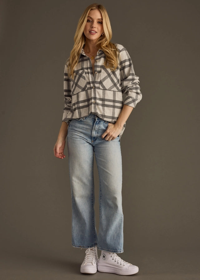 The Lisa (Lt. Gray & Charcoal Plaid)