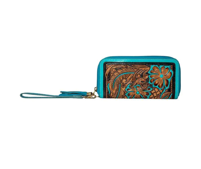 Creek Blossom Hand Tooled Myra Wallet