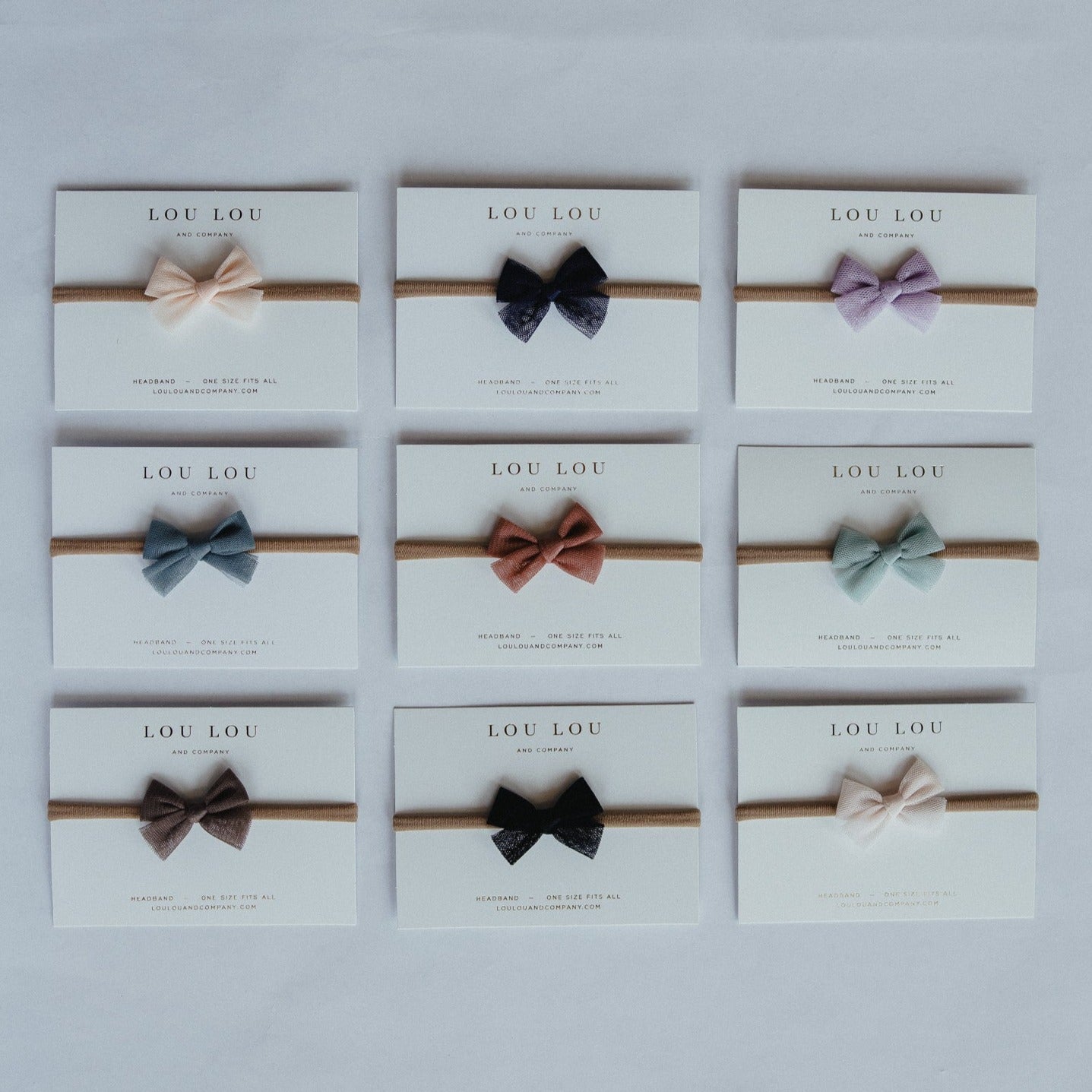 Mini Tulle Bow Headband (Multiple Colors)