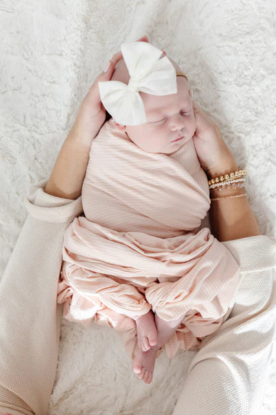 The Rosie Ribbed Swaddle Blanket