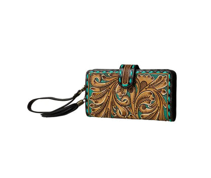 Western Swing Hand Tooled Wallet