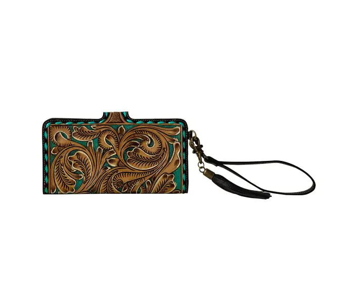 Western Swing Hand Tooled Wallet