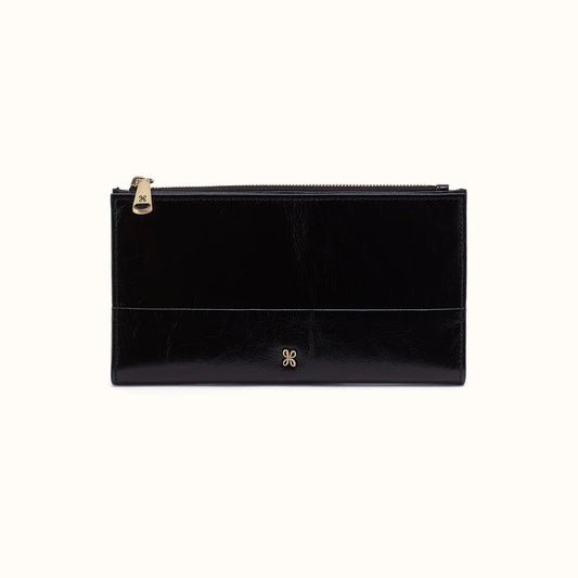 Jill Large Bifold Wallet, HOBO (Black)