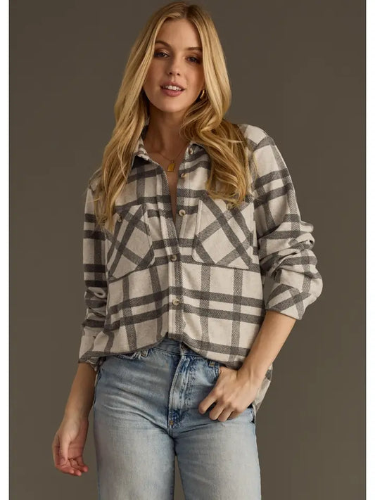 The Lisa (Lt. Gray & Charcoal Plaid)