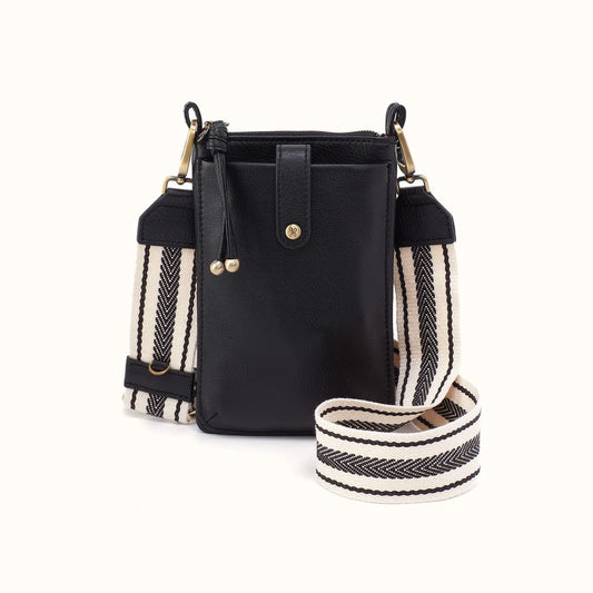 Cass Phone Crossbody, HOBO (Black)