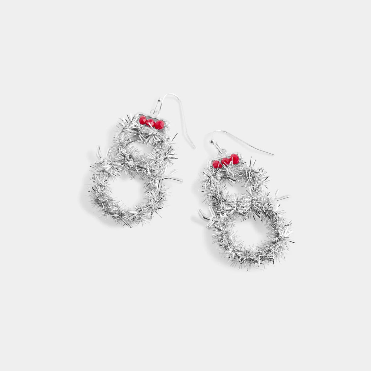Tinsel Snowman Earrings