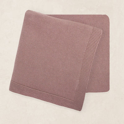 Heirloom Knit Blanket (Mauve)