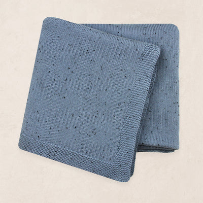 Heirloom Knit Blanket (Cadet Speckle)