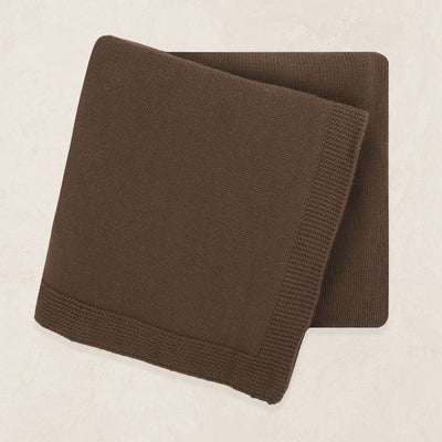 Heirloom Knit Blanket (Cocoa)
