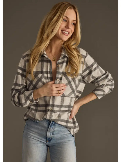 The Lisa (Lt. Gray & Charcoal Plaid)