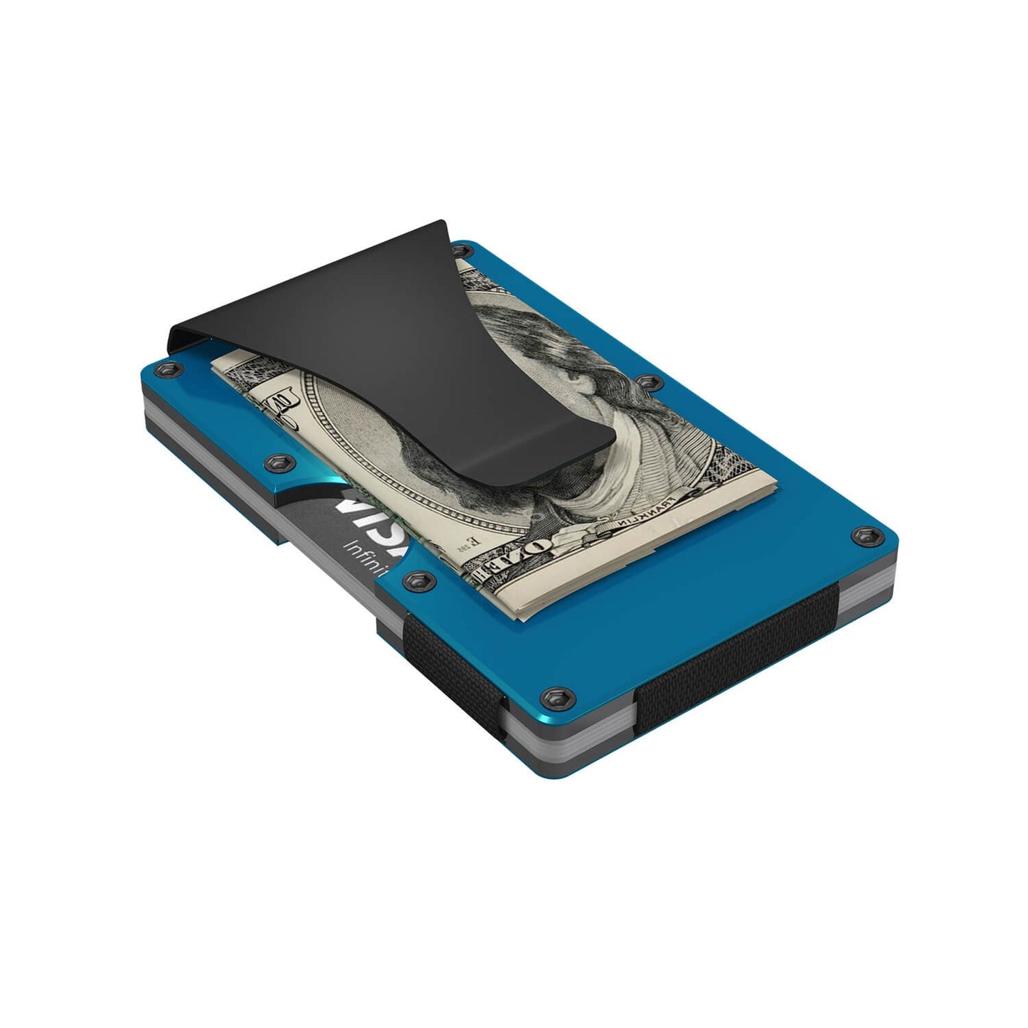 Men's Grid Wallet (Blue)