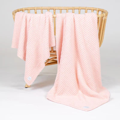 Chenille Blanket (Blush Pink)