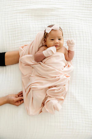 The Rosie Ribbed Swaddle Blanket