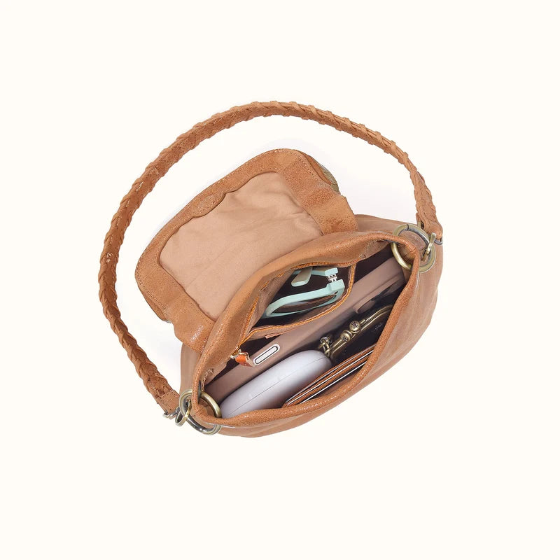 Fern Zip-Flap Crossbody, HOBO (Whiskey)