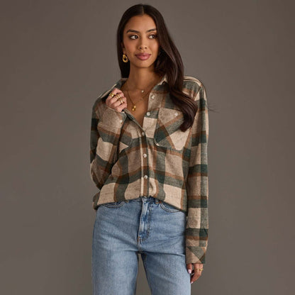The Lisa (Tan/Dk Green/Rust)