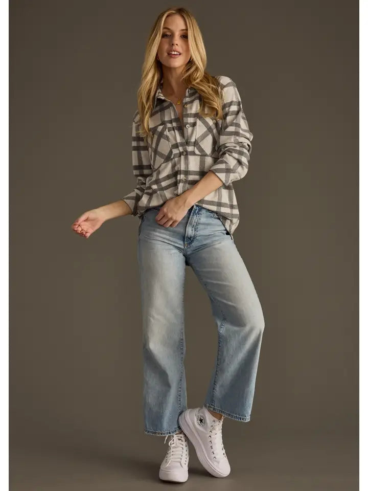 The Lisa (Lt. Gray & Charcoal Plaid)