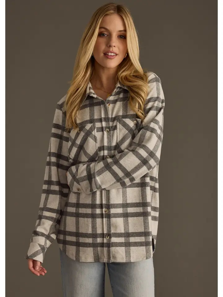 The Lisa (Lt. Gray & Charcoal Plaid)