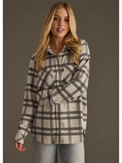 The Lisa (Lt. Gray & Charcoal Plaid)