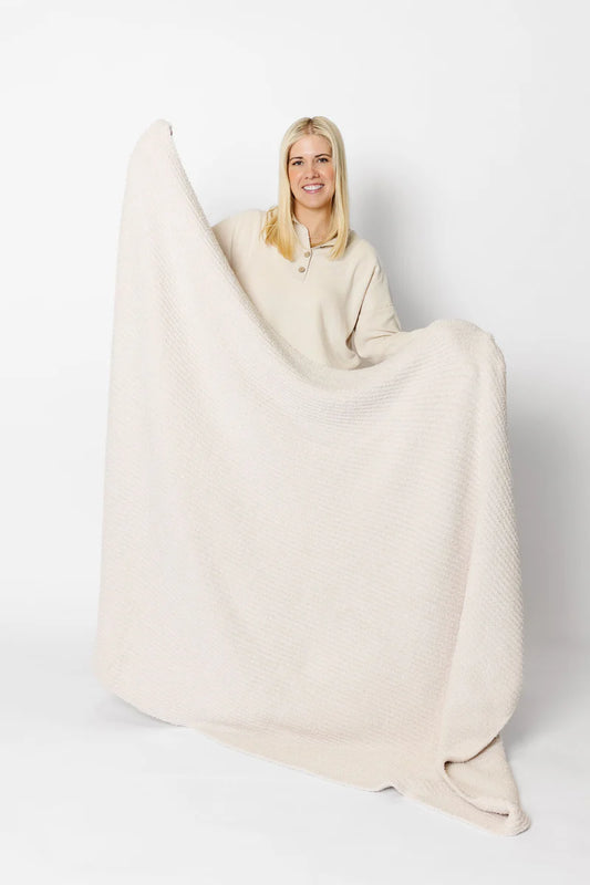 Chenille Blanket Adult Throw (Dune)