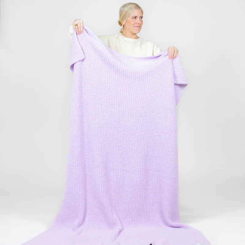 Chenille Blanket Adult Throw (Lilac)