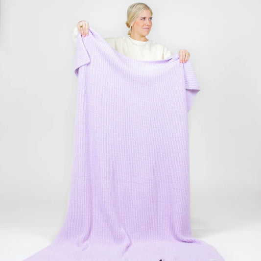 Chenille Blanket Adult Throw (Lilac)