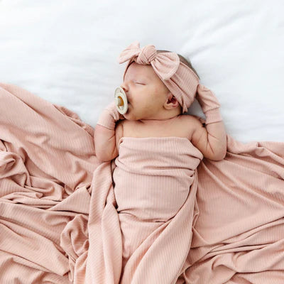 The Audrey Ribbed Swaddle Blanket