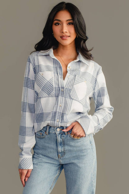 The Lisa (White & Dusty Blue)