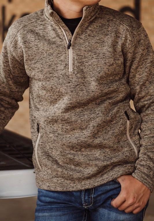 The Caldwell 1/4 Zip, ARIAT (Tan)