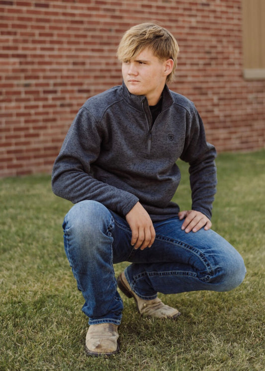 The Caldwell 1/4 Zip, ARIAT (Iron Gate)