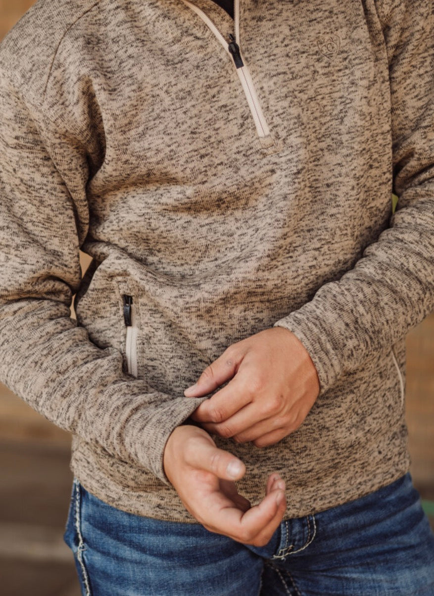 The Caldwell 1/4 Zip, ARIAT (Tan)