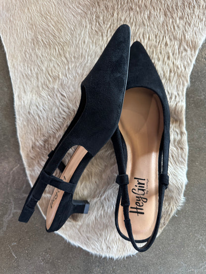 The Olivia, HeyGirl (Black Faux Suede)