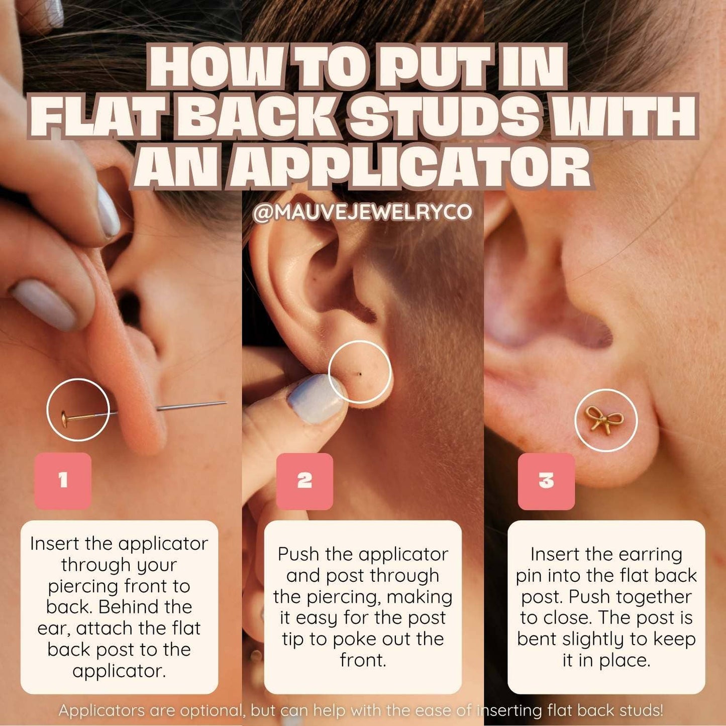 The Diamond Flat Back Studs