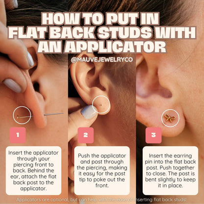 The Diamond Flat Back Studs