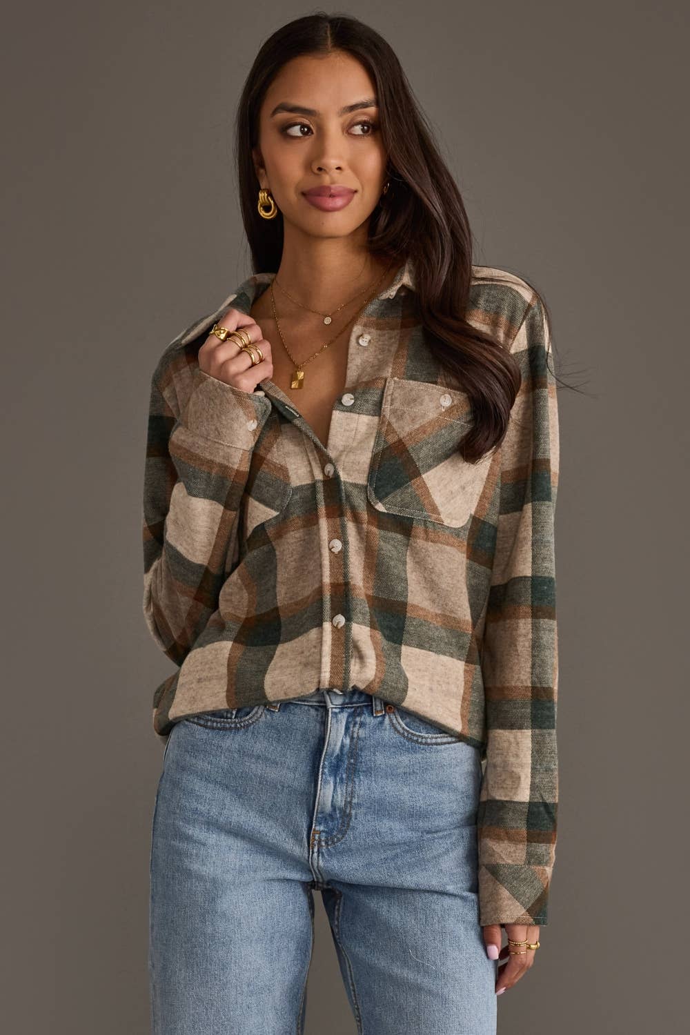 The Lisa (Tan/Dk Green/Rust)
