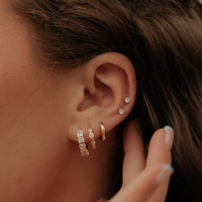 The Diamond Flat Back Studs