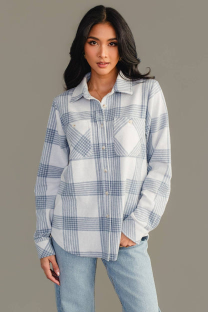 The Lisa (White & Dusty Blue)